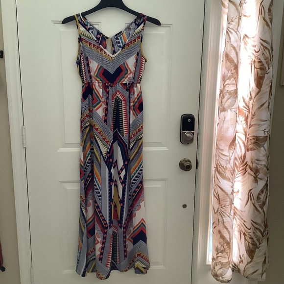 EARTHBOUND Dresses & Skirts - Earthbound Sleeveless Maxi Dress‎ Multi Color Boho Size Large NWT
